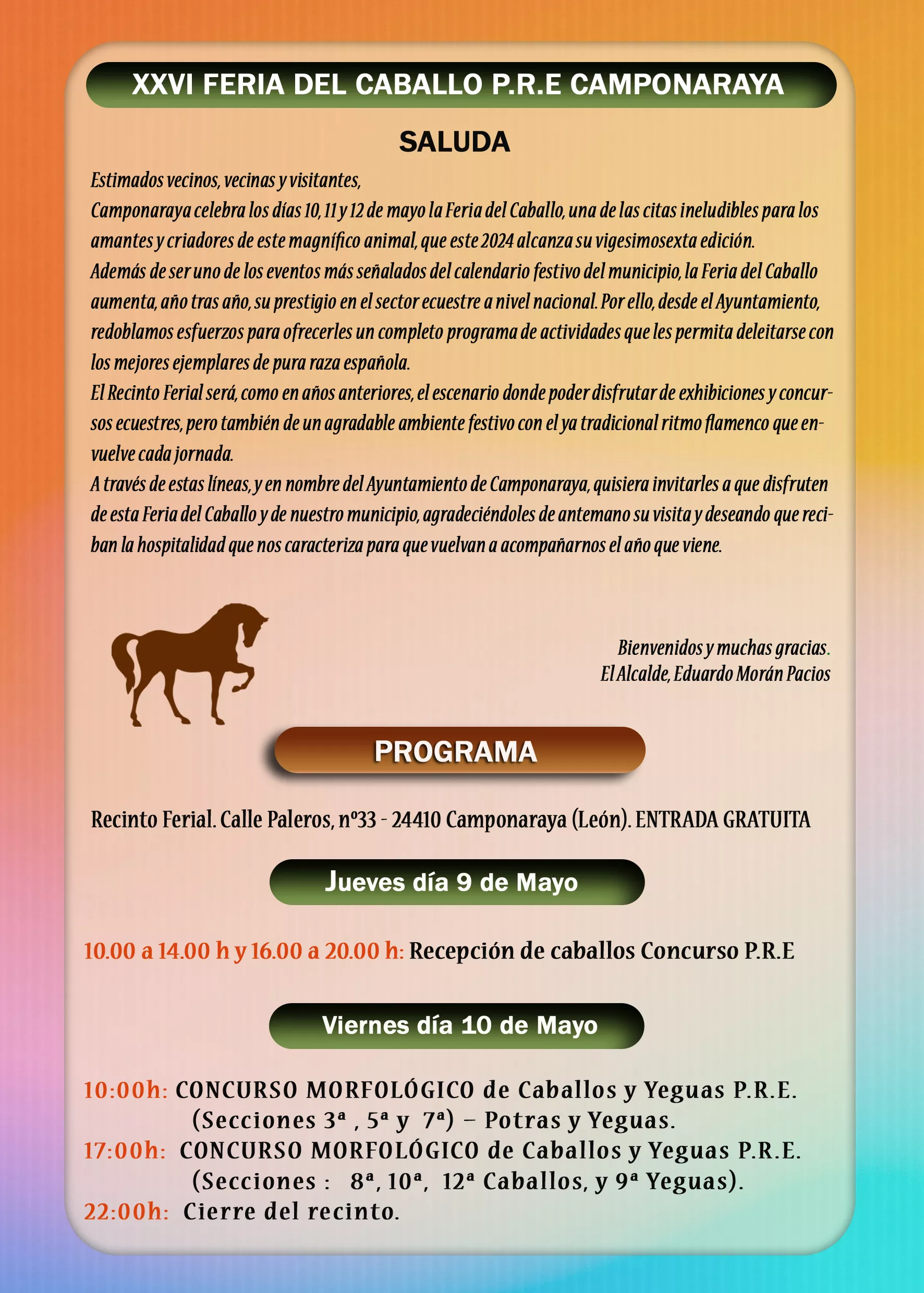 Programa Feria del Caballo de Camponaraya