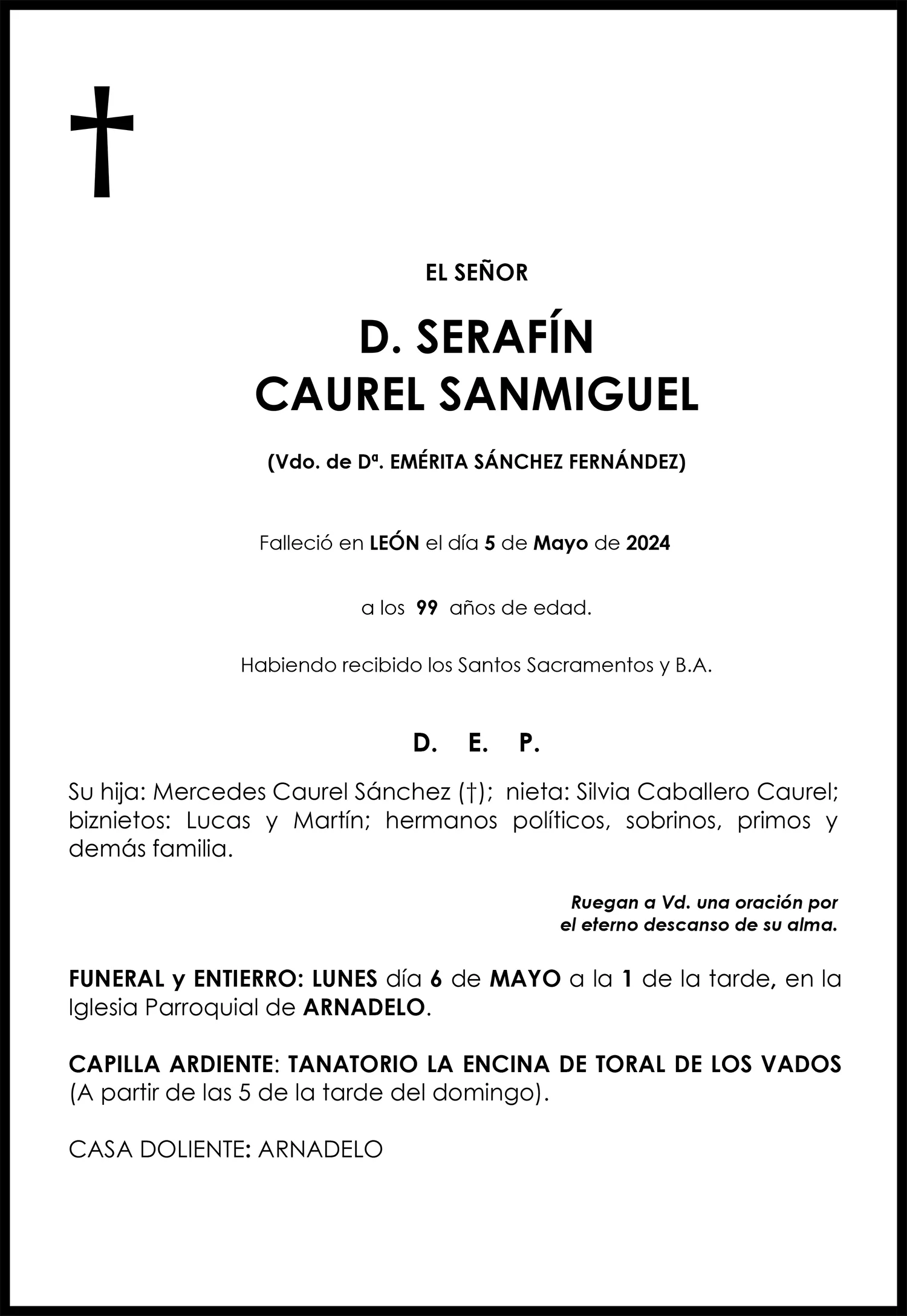 SERAFÍN CAUREL SANMIGUEL