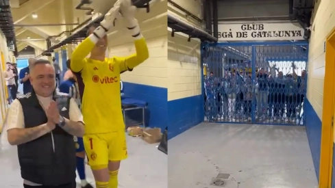 La plantilla y la afición de la Ponferradina, unidas en el 'túnel' hacia el sueño del ascenso