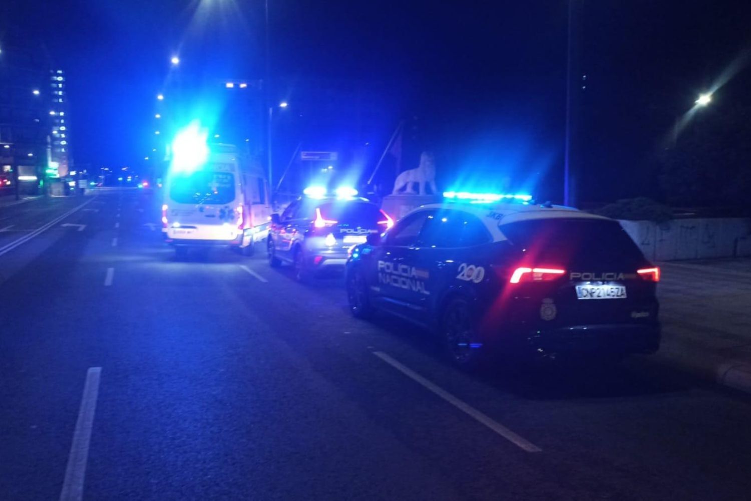 Imagen de una actuación de la Policía Nacional en León Imagen de una actuación de la Policía Nacional en León