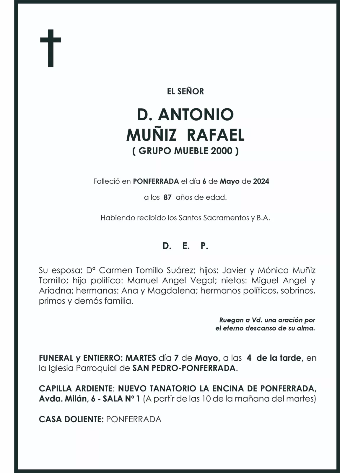 ANTONIO MUÑIZ RAFAEL