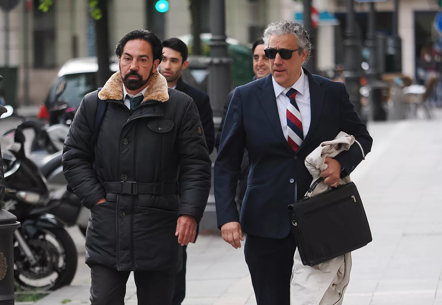 En la imagen Germán Martín Giraldo a su llegada a la Audiencia para declarar en la segunda sesión del juicio 'Perla Negra'