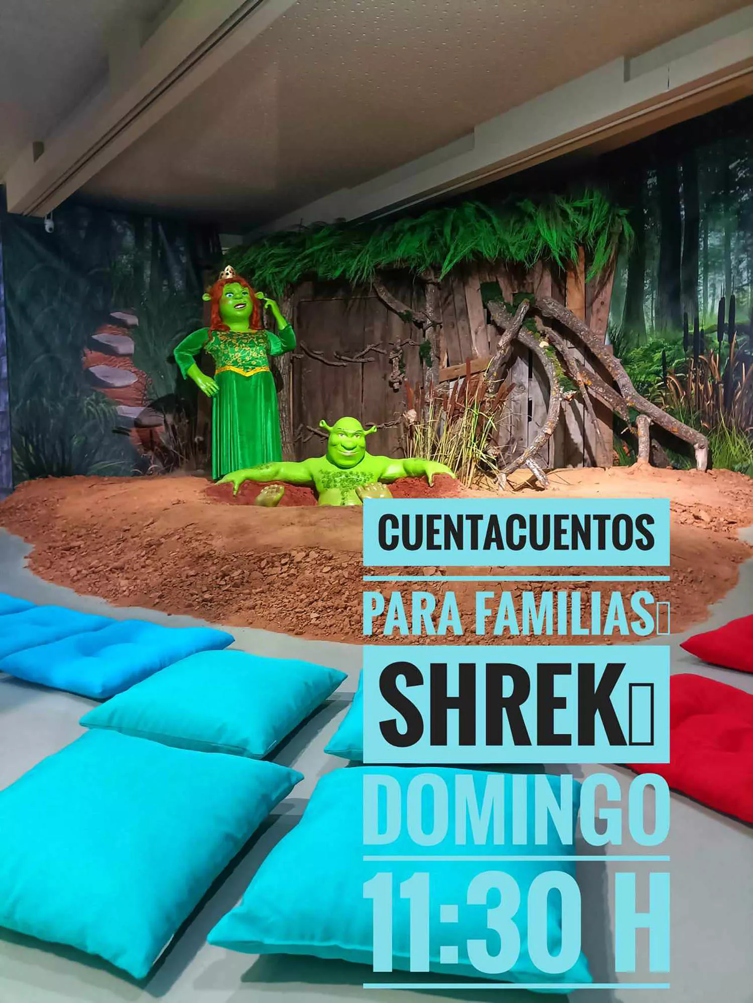 Disfruta de la mágica historia de Shrek y Fiona con el cuentacuentos del Munic de Carracedelo. Disfruta de la mágica historia de Shrek y Fiona con el cuentacuentos del Munic de Carracedelo.