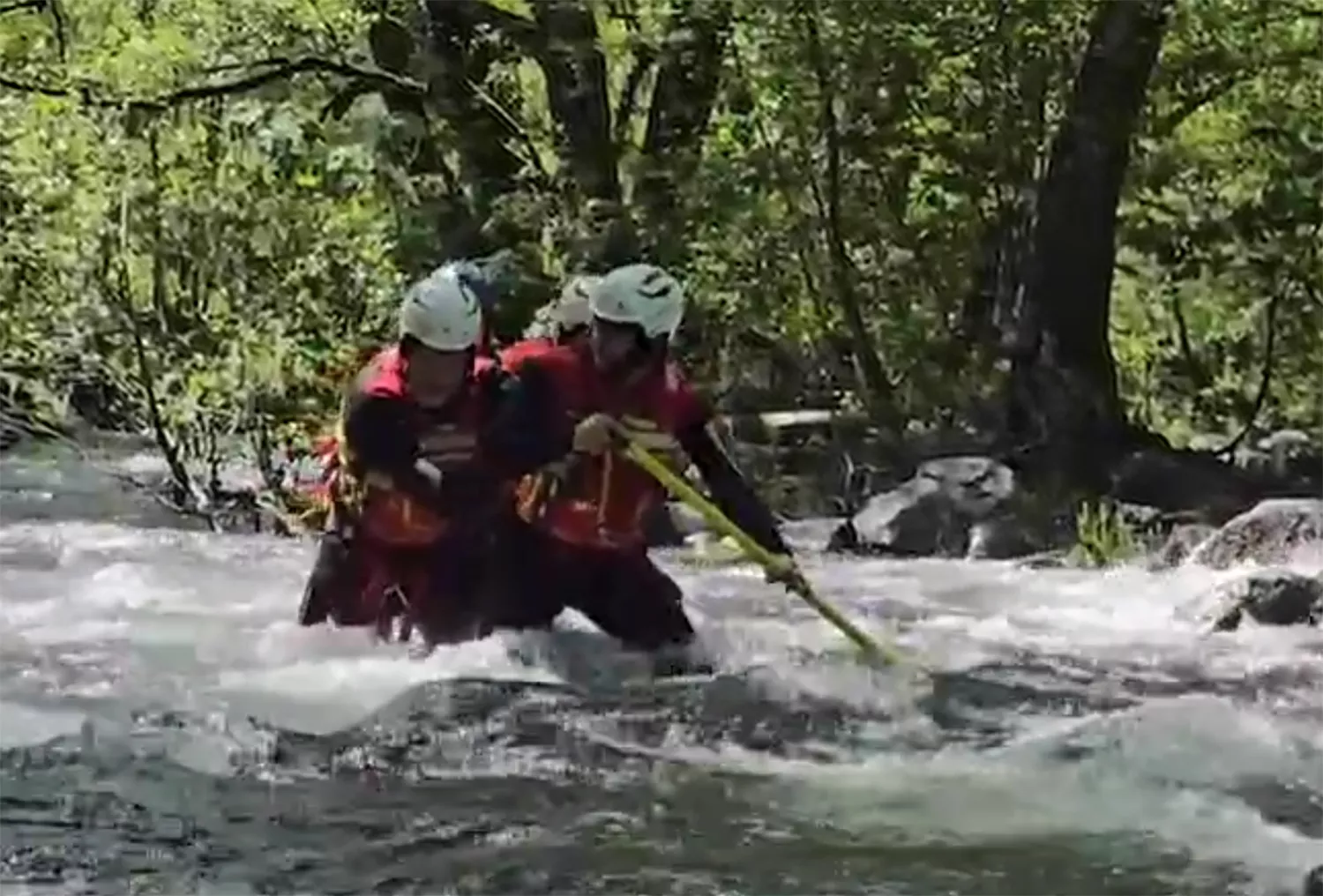 Formación en rescate acuático de los bomberos de Ponferrada