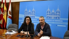 Lidia Coca y David Palacios, han dado esta mañana una comparecencia para abordar la situación del consistorio tras el rechazo en pleno a la ordenanza de la Zona de Bajas Emisiones 