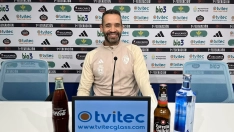 Juanfran García, entrenador de la Ponferradina, atendió a la prensa antes de viajar a Sabadell, donde jugará desde las 19 horas del sábado