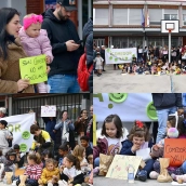 Sentada colegio La Placa