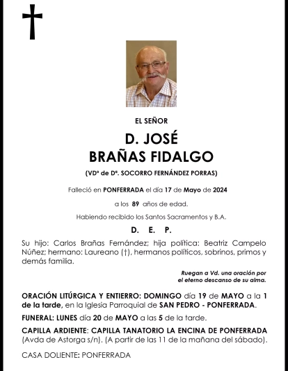 JOSÉ BRAÑAS FIDALGO