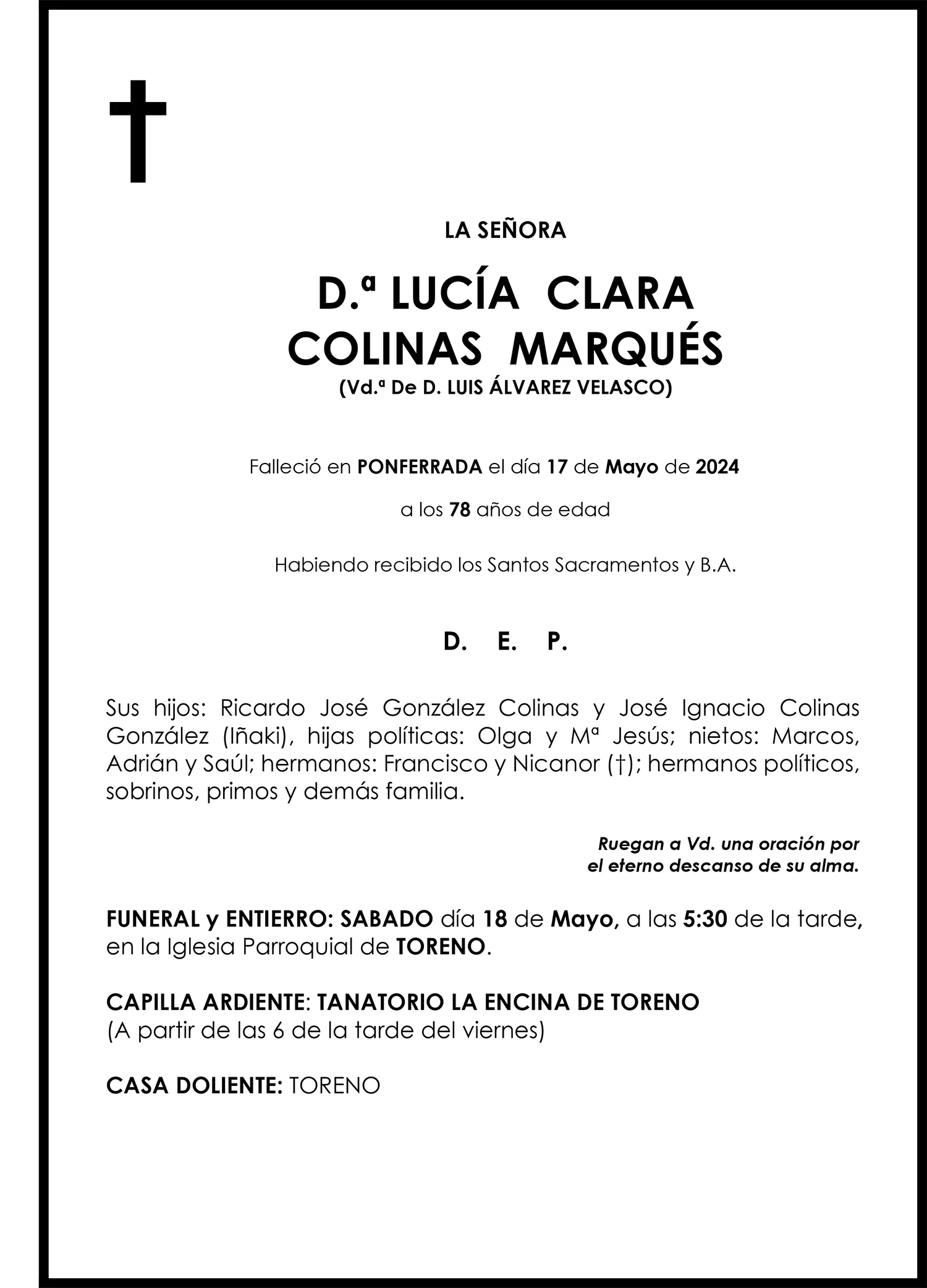 LUCÍA CLARA COLINAS MARQUÉS