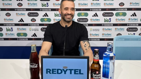 Juanfran García antes del partido del Teruel