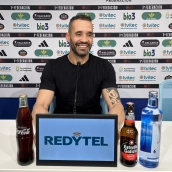 Juanfran García antes del partido del Teruel