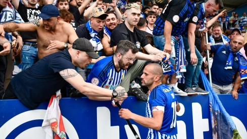 Así celebraron afición y jugadores de la Ponferradina la plaza en play off (21)