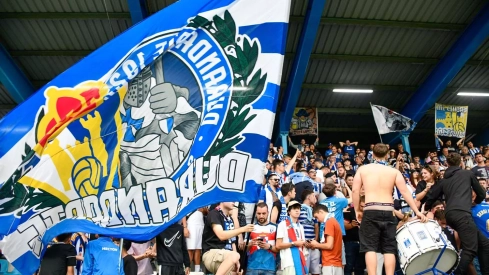 Así celebraba la afición y jugadores de la Ponferradina la plaza en play off 