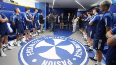 Morala visita a la Ponferradina y muestra su apoyo en la lucha por el play-off Morala visita a la Ponferradina y muestra su apoyo en la lucha por el play-off