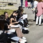 Estudiantes de la EBAU 2024 en el Campus de Ponferrada