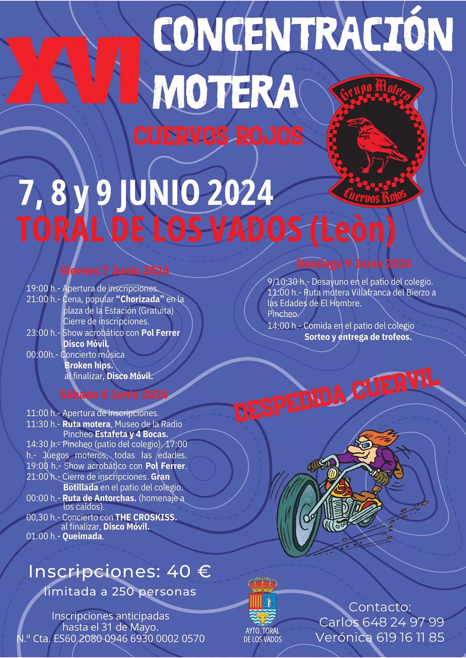 Cartel concentración Motera Toral de los Vados