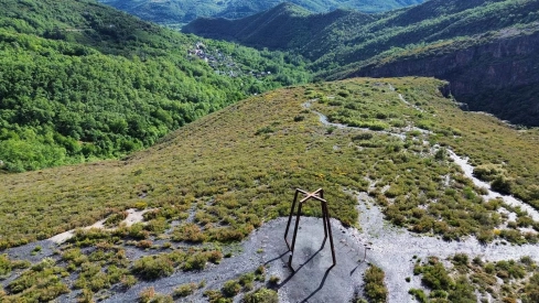 Vista aérea del columpio de Librán