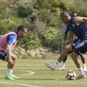 Imagen del último entrenamiento (Ponferradina)