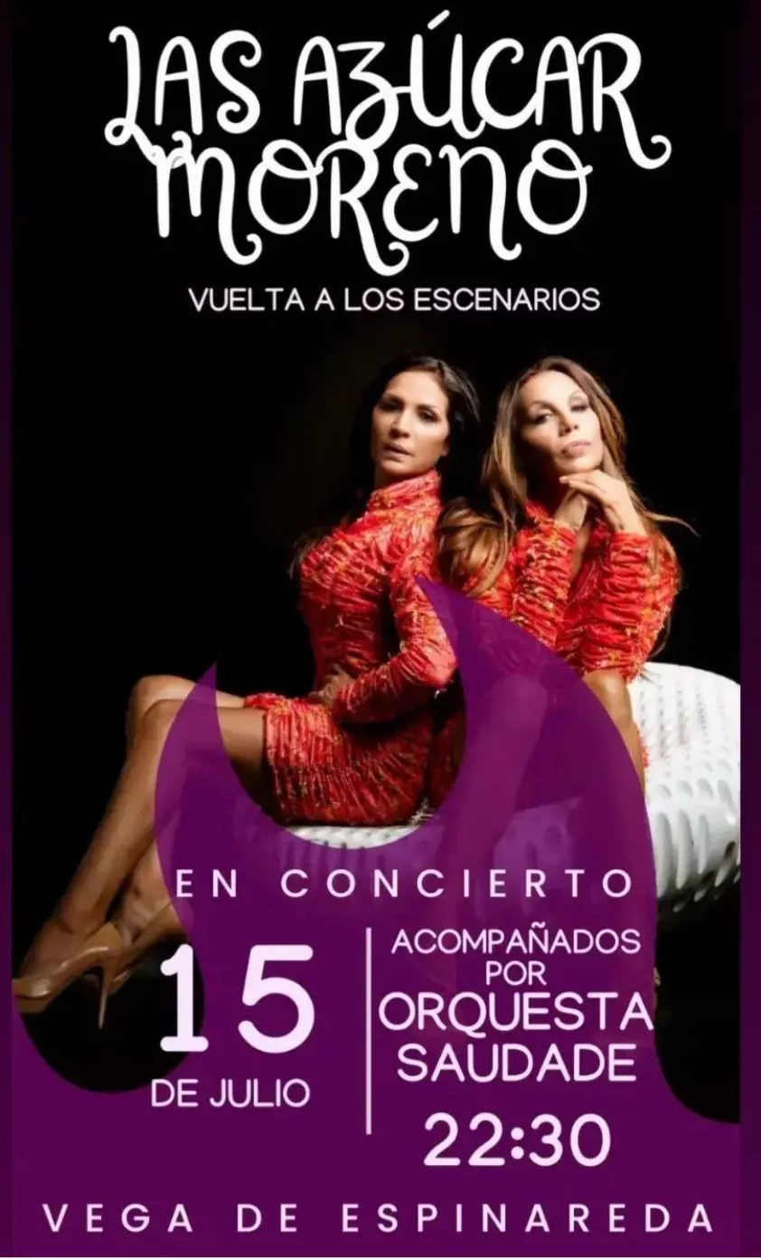 Cartel de Las azúcar Moreno en Vega de Espinareda Cartel de Las azúcar Moreno en Vega de Espinareda