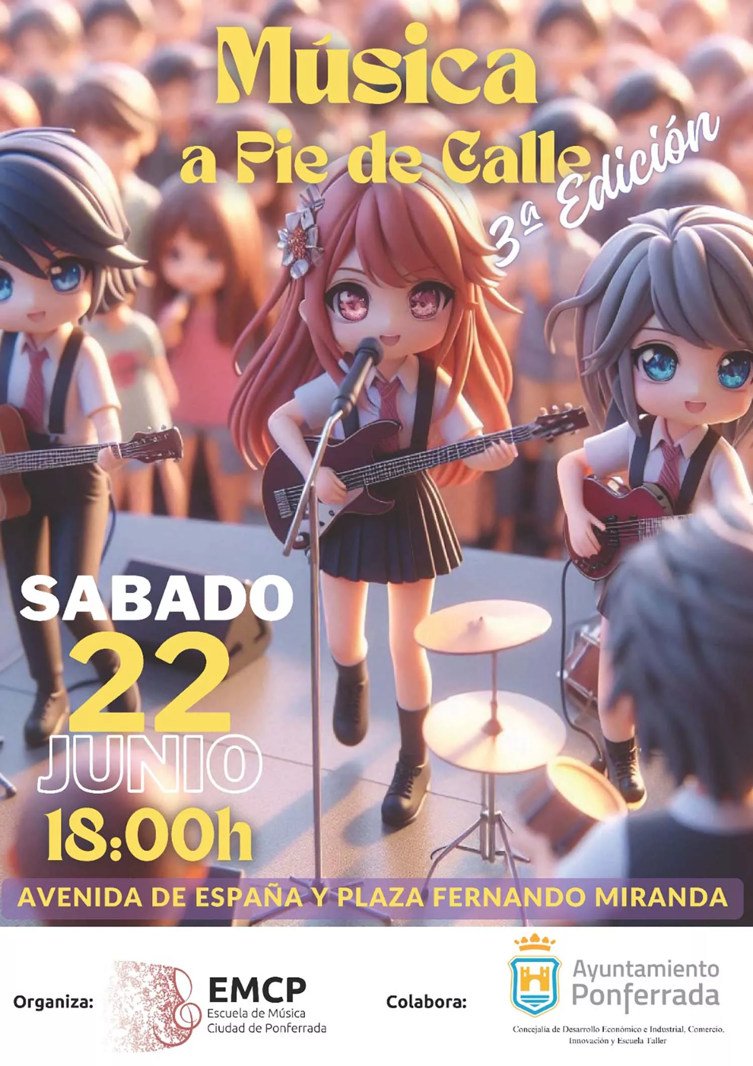 Cartel Música a pie de calle Cartel Música a pie de calle