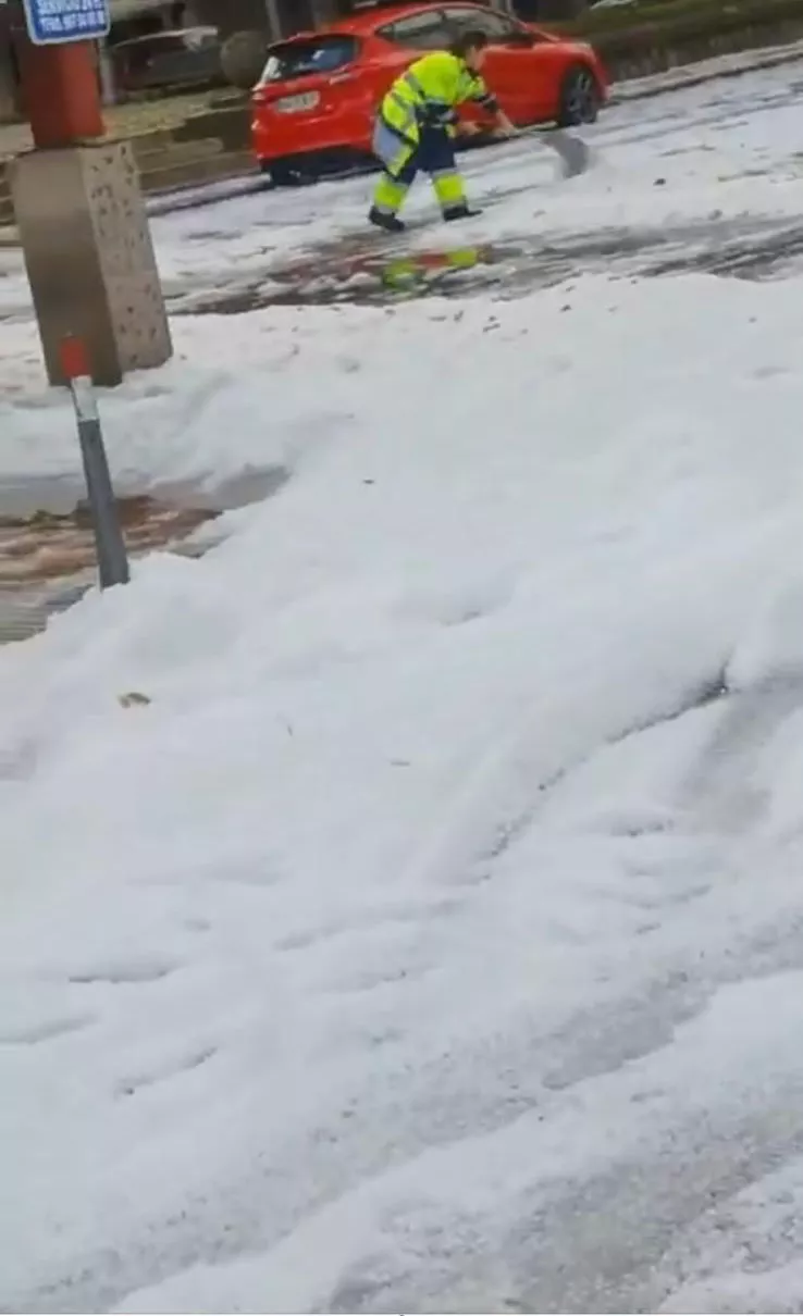 Granizada en Cacabelos