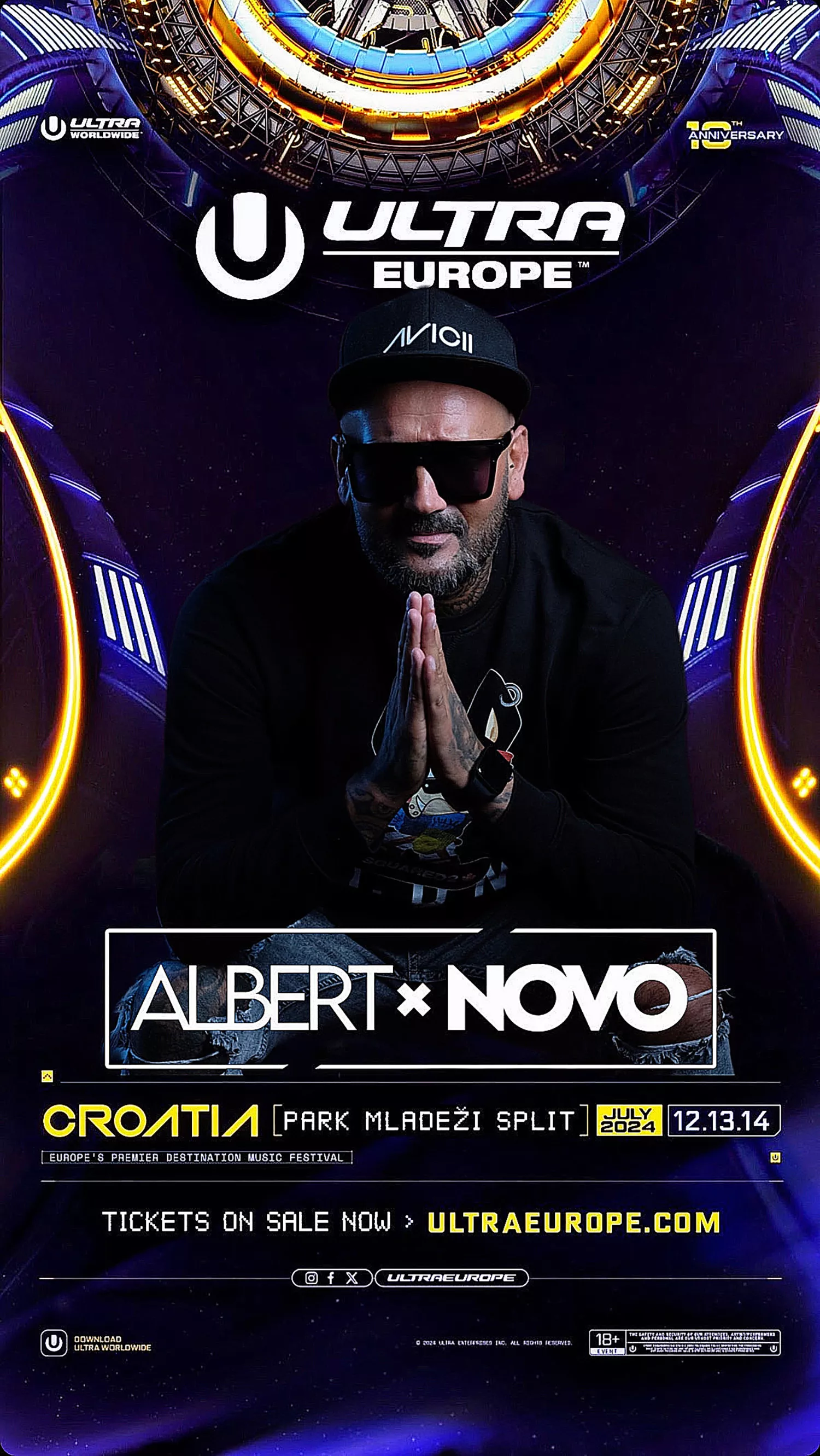 Cartel de Albert Novo en el Ultra Europe Cartel de Albert Novo en el Ultra Europe