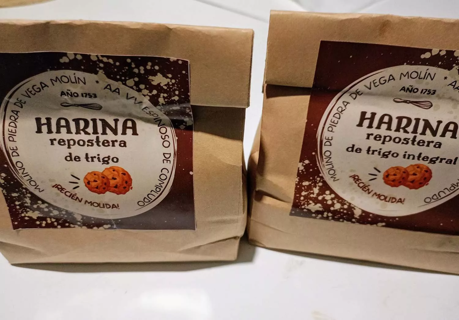Productos elaborados gracias a la harina del molino de Vegamolín