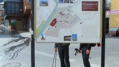 Peregrinos a su paso por Ponferrada