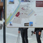 Peregrinos a su paso por Ponferrada