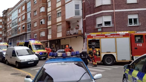 Un incendio en una casa de Ponferrada