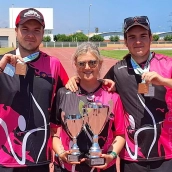 Los bercianos Beatriz Manuel Sánchez, Alejandro y Héctor González Manuel