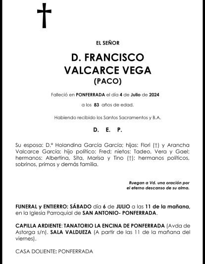 FRANCISCO VALCARCE VEGA