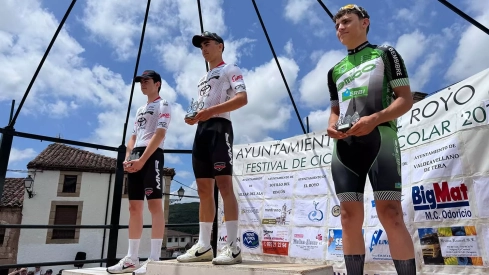 Álvaro Barros, ciclista del club EMICO & ERBI BEMBIBRE, consiguió el tercer puesto en la categoría cadetes de la Challenge El Royo