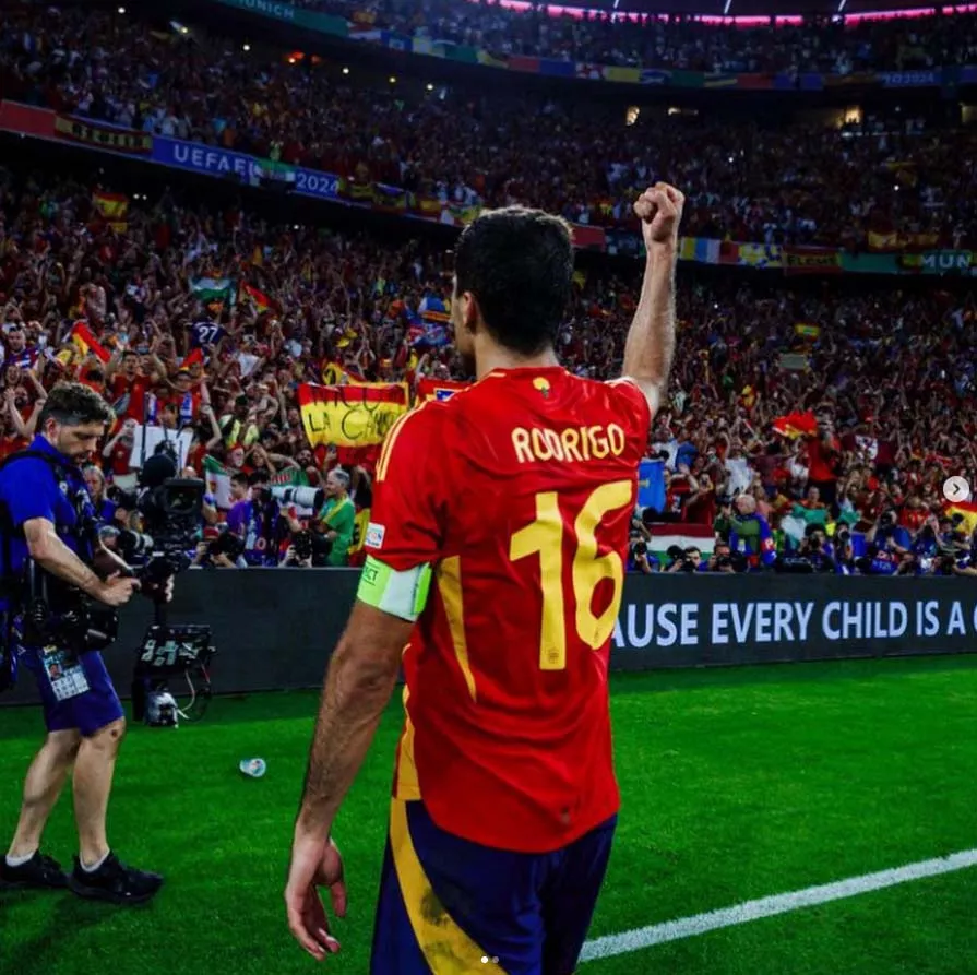 El jugador de la Selección Española Rodri El jugador de la Selección Española Rodri