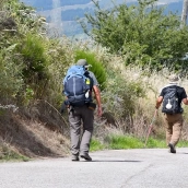 Peregrinos en el Camino de Santiago en imagen de archivo