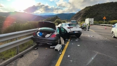 Accidente en la A 6 en Torre del Bierzo 