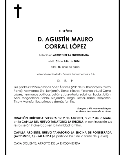 AGUSTÍN MAURO CORRAL LÓPEZ