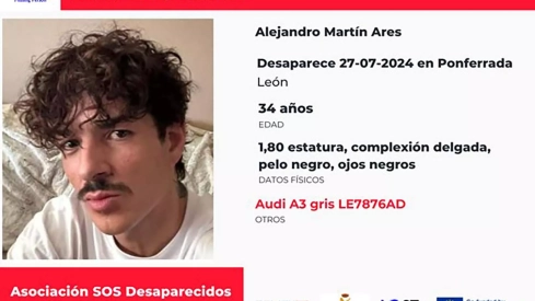 Alejandro Martín Ares, de 35 años, desaparecido.