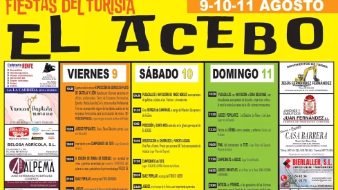 Cartel Fiestas del Turista de El Acebo