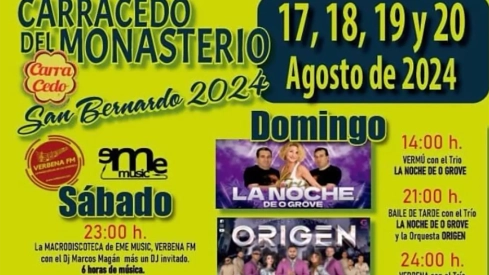 Combo Dominicano, plato fuerte de las Fiestas de San Bernardo en Carracedo del Monasterio