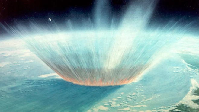 Representación del meteorito Representación del meteorito