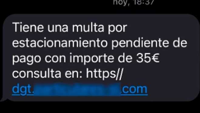 Smishing suplantando a la DGT Smishing suplantando a la DGT