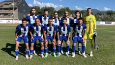 Foto de la Ponferradina en uno de los últimos partidos de pretemporada | Foto: Twitter Ponferradina