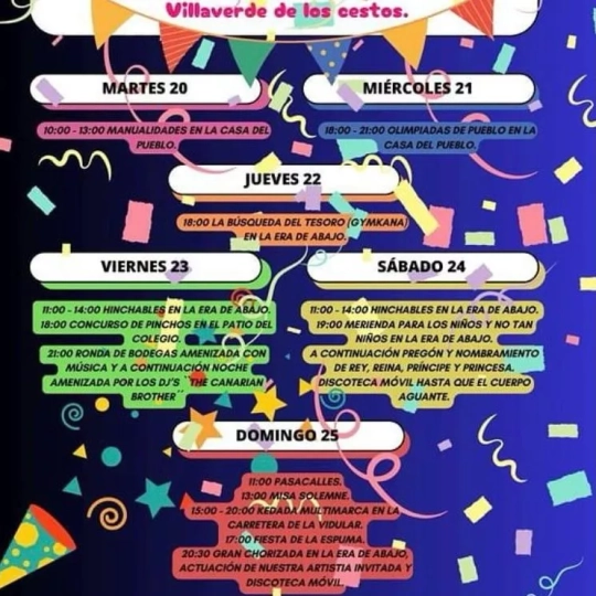 Fiestas en Villaverde de los Cestos Fiestas en Villaverde de los Cestos