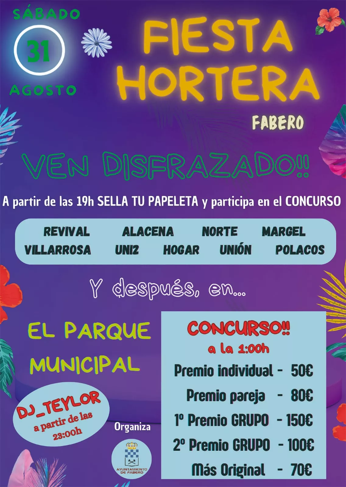 Cartel Fiesta Hortera Fabero