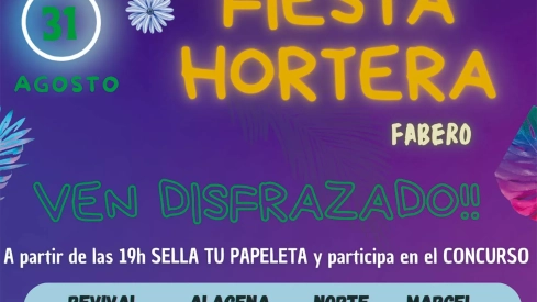 Cartel Fiesta Hortera Fabero