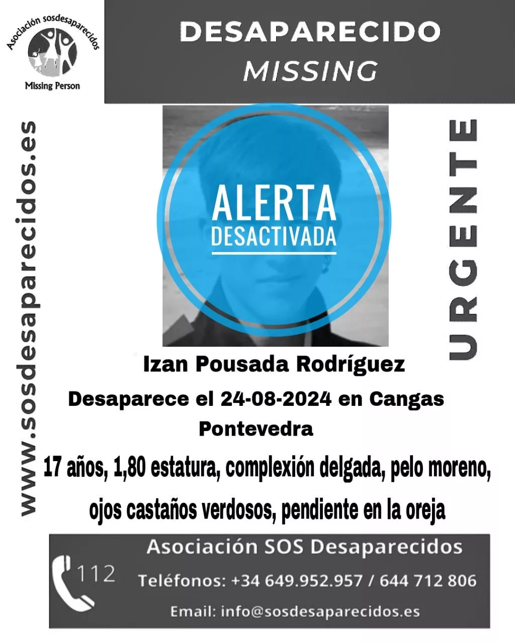 Localizado en Ponferrada el menor desaparecido en Cangas Localizado en Ponferrada el menor desaparecido en Cangas