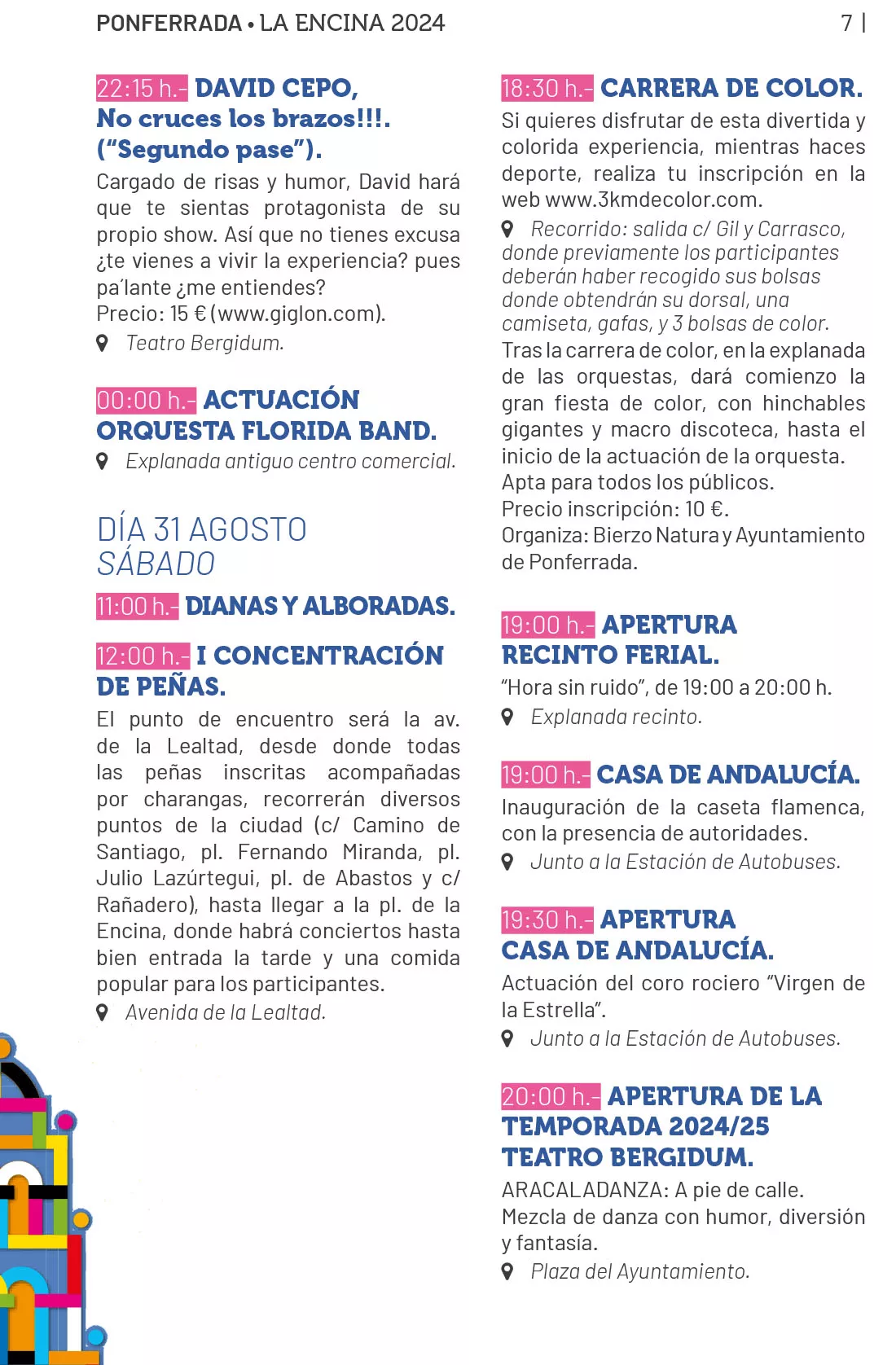 Programación Fiestas de la Encina día 30 Programación Fiestas de la Encina día 30