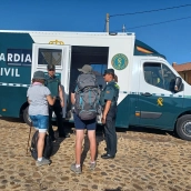 La Guardia Civil localiza a una peregrina, extraviada en el Monte de Pereje, tm de Trabadelo