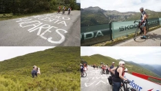 Ambiente previo a la llegada de la etapa de la Vuelta a España al Puerto de Ancares